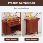 Free Standing Altar Table, Multifunction Meditation Altar Table with Drawer and Shelf, for Home Shrines Ancestral Halls Temples(68 * 48.8 * 108cm/26.8 * 19.2 * 42.5in)