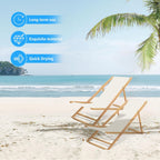 Deck Chair Sling Replacement, 45×16.9" Patio Sling Lounge Chairs Canvas, Folding Lounge Repair Cloth DIY Replacement Kits for Sunbathing Garden Courtyard Beach Relaxation (No Pillow)