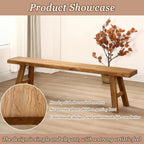 32” Farmhouse Wooden Living Room Dining Indoor Multifunctional Elm Benches Wood Kitchen Entryway Solid Wood Bench for Hallway 80cm