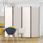 Room Divider 4 Panel Partition Room Dividers & Folding Privacy Screens w/ 3 Metal Feet,88" W Portable Wall Doubles as a Dressing Screen Wall Divider for Office Bedroom Children's Room,White