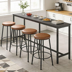 FDW 71” Bar Table, Bar Height Pub Table with Sturdy Legs & Adjustable Foot Pads, Counter Height Dining Table for Bar, Pub, Kitchen, Dining Room, Coffee Shop – Black
