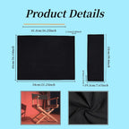 Director Chair Canvas Replacement with Wood Stick, 21.2" L x 16.1" W Portable Cover for Directors Chair, Casual Home Director Chair (Black)