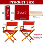 STAY GENT Director's Chair Canvas Replacement Kit 21" L x 8" W - 21" L x 16.5" W Replacement Canvas Durable Cotton Canvas Seat & Back Covers for Home,Model Artist,Makeup,Show Dressing Room, 1 Set Red