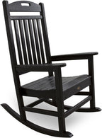 Trex Outdoor Furniture by Polywood Yacht Club Rocker Chair, Charcoal Black (TXR100CB)