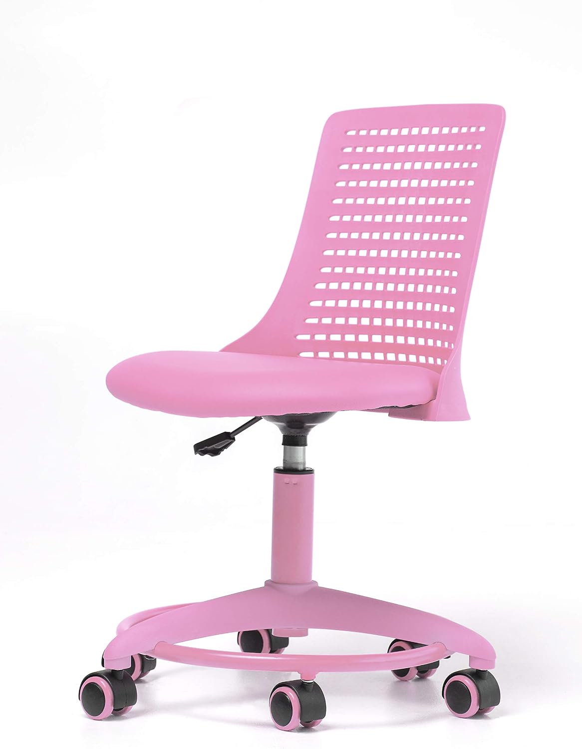 Kids Desk Chair Adjustable Height School/Home Children 4-12 Swivel with Anti-Scratch Wheels Breathable Back Chair for Kids Holds up to 175 Lbs – Color Pink