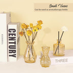 36Pcs Bud Vases Set Small Vintage Glass Bottles Bud Vases in Bulk Multiple Shape Cute Glass Vases for Rustic Wedding Centerpieces Table Decorations and Home Decor (Champagne)