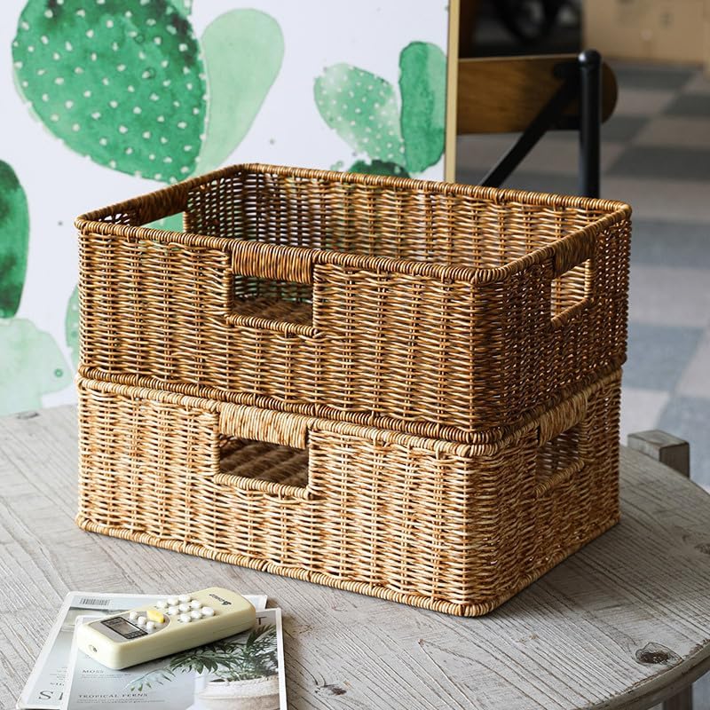 Storage Box for Pantry Organizer and Storage,Perfect for Bathroom,Cabinet,Kitchen,Fridge,Closet Organization Supplies 10.63 * 6.69 * 5.51inch (A19)