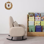 Baby Rocking Chair,Toddler Chair,Kids Chair,Kids Sofa, Shaky Metal Foot and Sherpa Fabric,Toddler Rocking Armchair for Boys and Girls Rest (Beige)