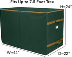 Covermates Keepsakes Christmas Tree Structured Rolling Storage Bag – Heavy-Duty Holiday Storage Container with Wheels, Padded Handles & Sturdy Inserts – Closet & Garage Organization, Green