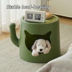 Side Table with Cat Nest Creative End Tables Accent Tables Nightstand Bedside Tables for Home Small Spaces Home Furnishing(Pink)