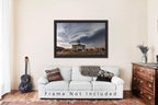 Storm Photography Print (Not Framed) Picture of Supercell Thunderstorm Over Washita County Courthouse in Cordell Oklahoma Town Square Wall Art Weather Decor (8" x 10")