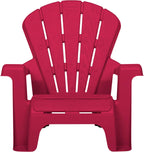 Little Tikes Kids Garden Chair 4 Pack in Red, Outdoor Toddler Activity Adirondack Chairs for Picnic, Garden, Patio, Backyard & Beach, Outdoor Chair Set