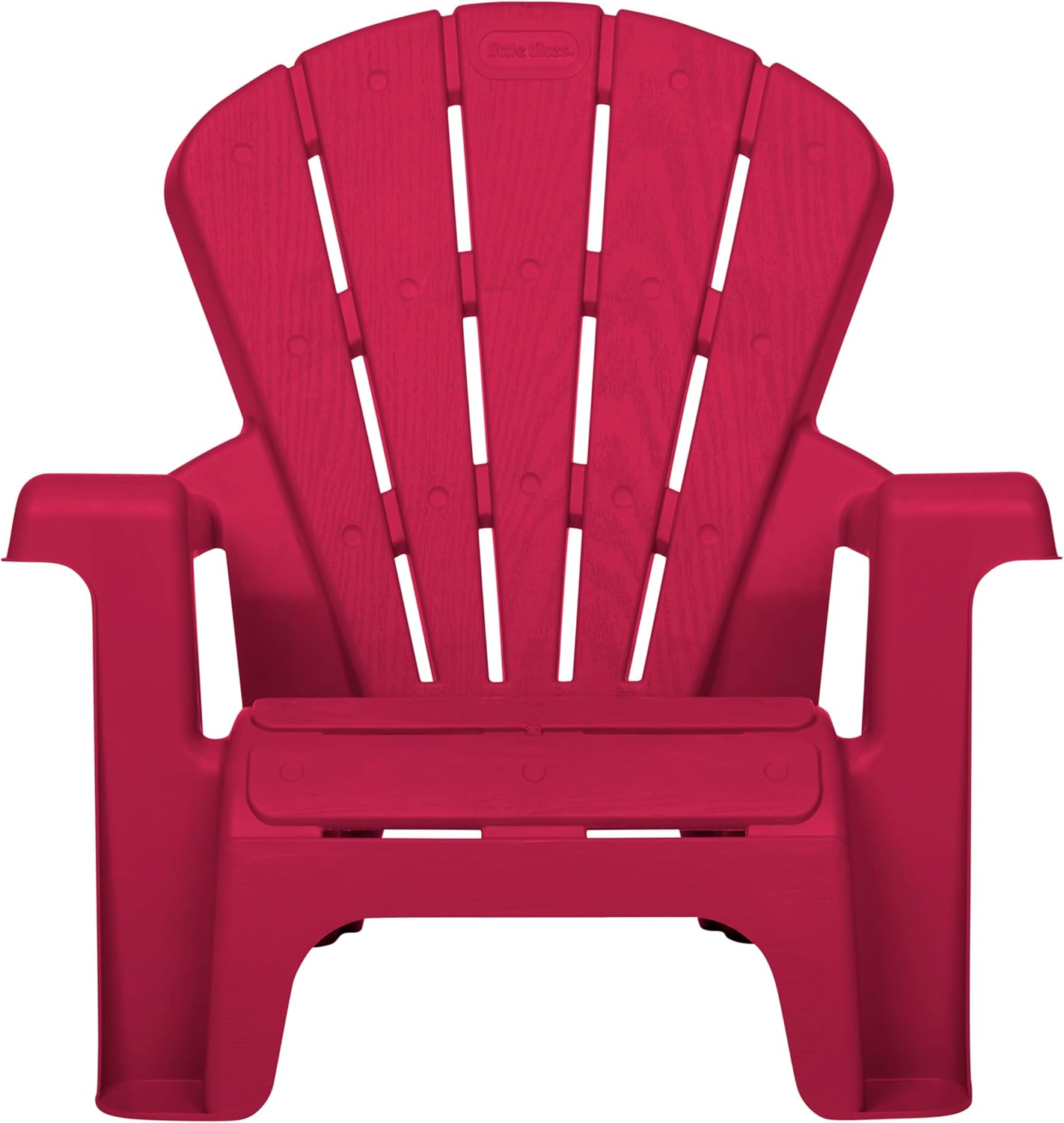 Little Tikes Kids Garden Chair 4 Pack in Red, Outdoor Toddler Activity Adirondack Chairs for Picnic, Garden, Patio, Backyard & Beach, Outdoor Chair Set