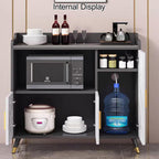 Sideboard Buffet, Wide Pantry Storage Cabinet, Tall Kitchen Storage Cabinet with Microwave Stand, Farmhouse Kitchen Hutch for Dining Room(60cm/23.6in)