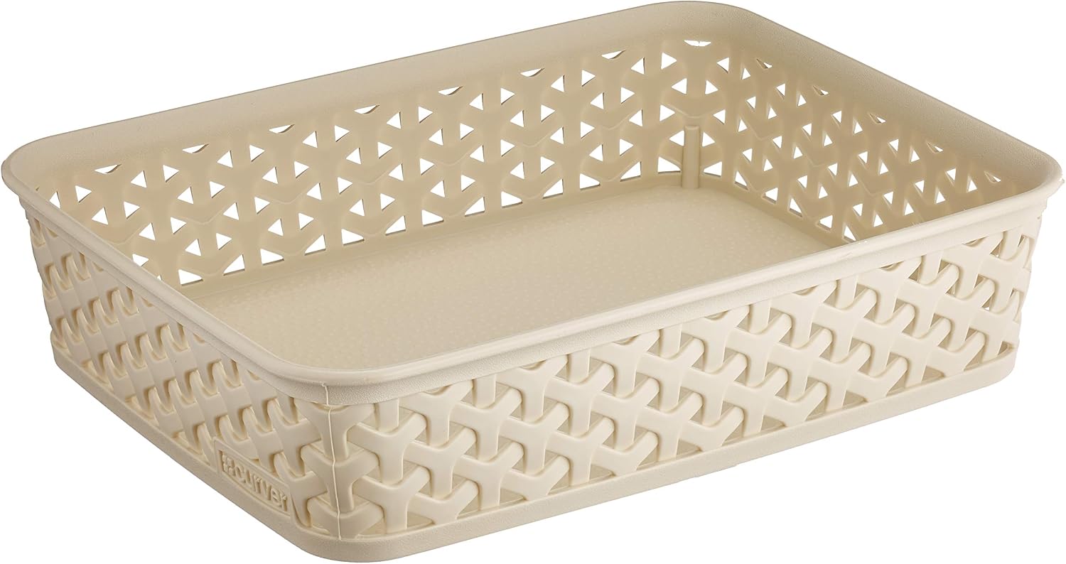 Curver 00096-885-00 My Style Office A5 Basket Rattan-Opticin Creme