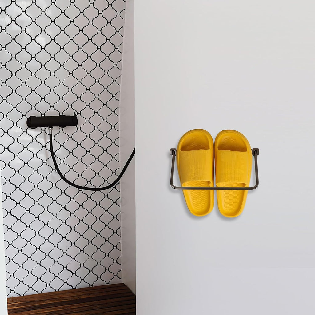 Abaodam Foldable Aluminum Shoe Rack Organizer with Easy Installation for Travel and Camping the Door Hanging Shoe Storage Shelf for Closet Organization