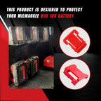 20Pcs Wall Mount Tool Holders and Battery Holder for Milwaukee M18 18V - Heavy Duty Storage Shelf Organizer with Screws, Fits Drill, Saw, Workshop Garage