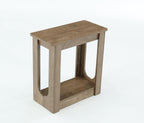Tribesigns End Table, Narrow Side Table for Living Room, Farmhouse Nightstand with Storage Shelves for Bedroom, Small Spaces, Rustic Brown