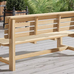 Patio Benches for Outdoors Park Chair Outdoor Bench Seat Solid Wood Back Simple Garden Benches for Outdoors