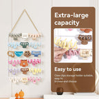 SNOWSTAR Hair Claw Clip Organizer,5-Tier Wall Hanging Hair Clip Holder and Storage for Women Girls,Claw Clip Hanger Home Decor for Wall,Door,Closet (White)