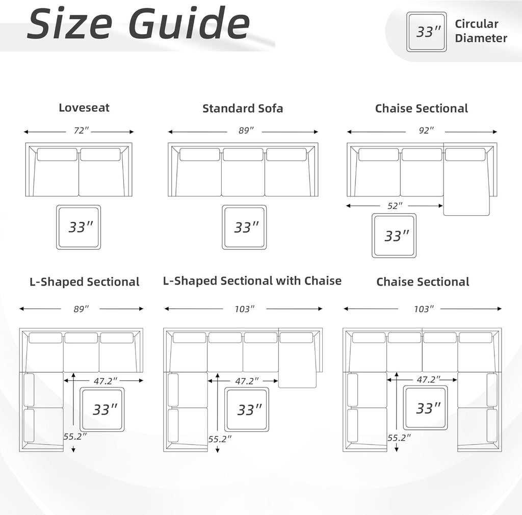 HUIMO 33-inch Large Square Ottoman Coffee Tables for Living Room, Tufted Upholstered Linen Ottoman with Storage Shelf and Solid Legs for Office Bedroom Farmhouse (Brown)