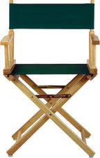 Casual Home 18" Director's Chair Natural Frame with Hunter Green Canvas