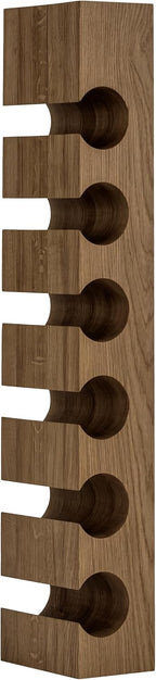 Riverbank Dark Oak Wine Rack, Elegant 6-Bottle Holder, Made of Solid Wood, Wall Mounted Wooden Wine Stand, Stylish & Luxurious Home Décor (Dark Oak, 6-Bottles)