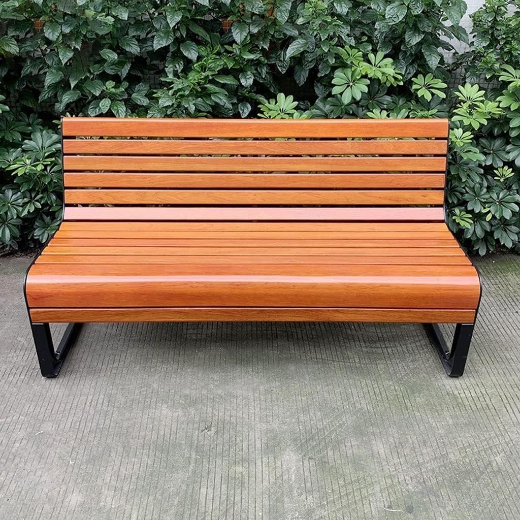 Patio Benches for Outdoors Nordic Outdoor Park Bench with Backrest Metal Square Garden Viewing Seat Beach Chair Shopping Mall Rest Garden Benches for Outdoors