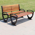 Patio Benches for Outdoors Park Chair Outdoor Bench Seat Plastic Wood Double Rest Garden Benches for Outdoors