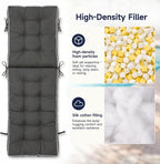 Chaise Lounge Cushion 72x21 Inch Quick Dry - 2 Pack Outdoor Sun Lounger Seat Pad with Shredded Foam for Patio Furniture, Poolside