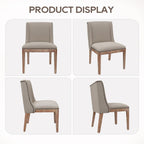MALOL Dining Chair Set of 4, Upholstered Fabric Kitchen Side Chairs with Solid Wood Legs, Comfortable Seating for Kitchen, Dining Room & Restaurant, Camel