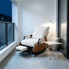 Reading Nook Rocking Chair with Foot Stool,Folding Rocking Chair | Foldable Multi-Angle Recline Indoor Rocker