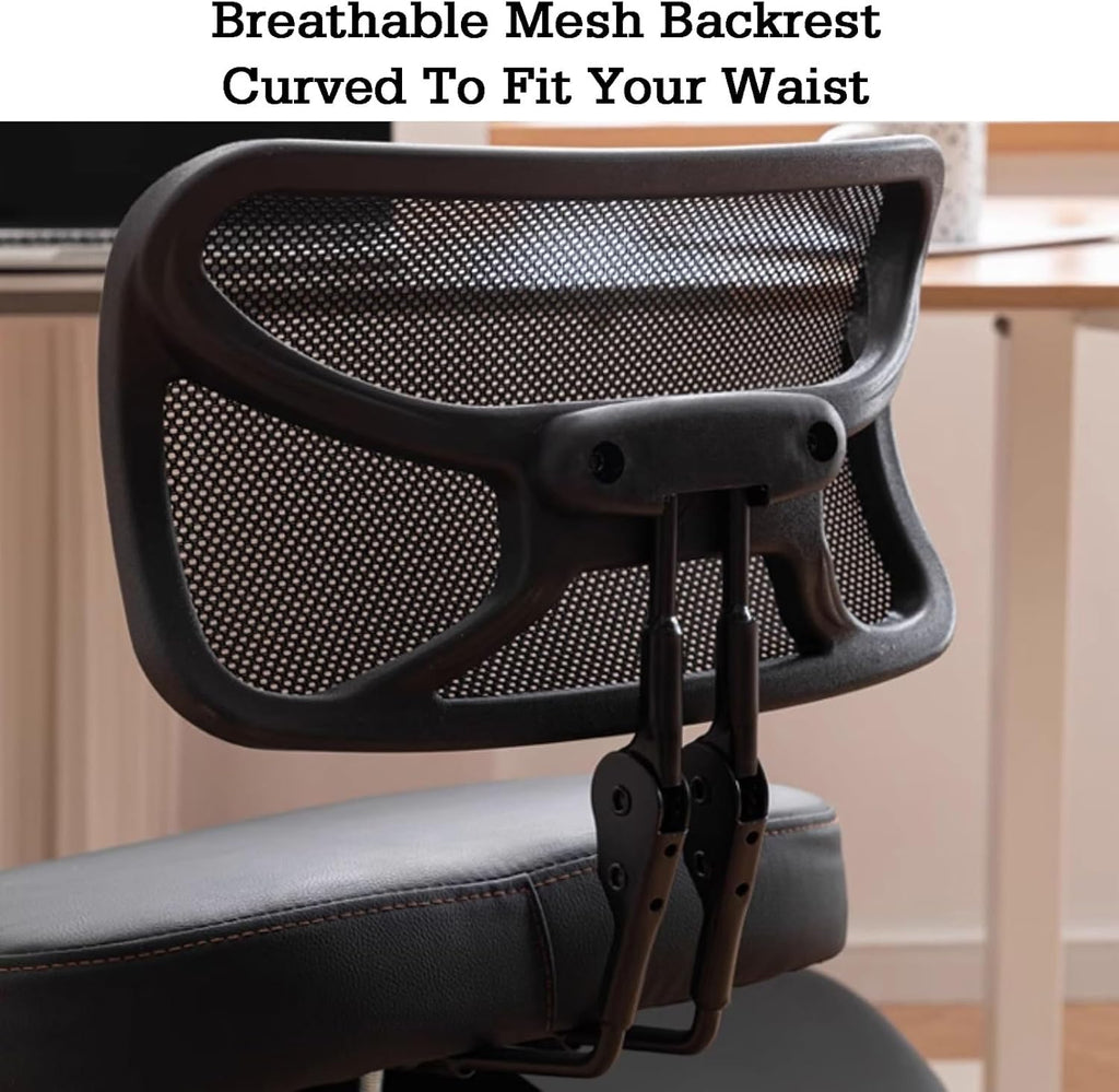 Kneeling Chair with Backrest,Rolling Ergonomic Posture Chair,45-60cm Adjustable Positions,Back Support for Office and Home