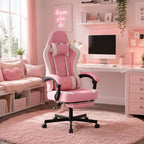Mistpeople Gaming Chair, Ergonomic High Back Computer Chair with Footrest, Lumbar Support & Pocket Spring Cushion, Comfortable Swivel Home Office Desk Chair for Adults