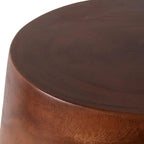 Rustic End Table, Side Table, or Small Night Stand - Solid Natural Wood Bedside Table with Open Cut-Out Design - Perfect for Modern Small Spaces, Bedroom, or Living Room Decor - 18" Bronze