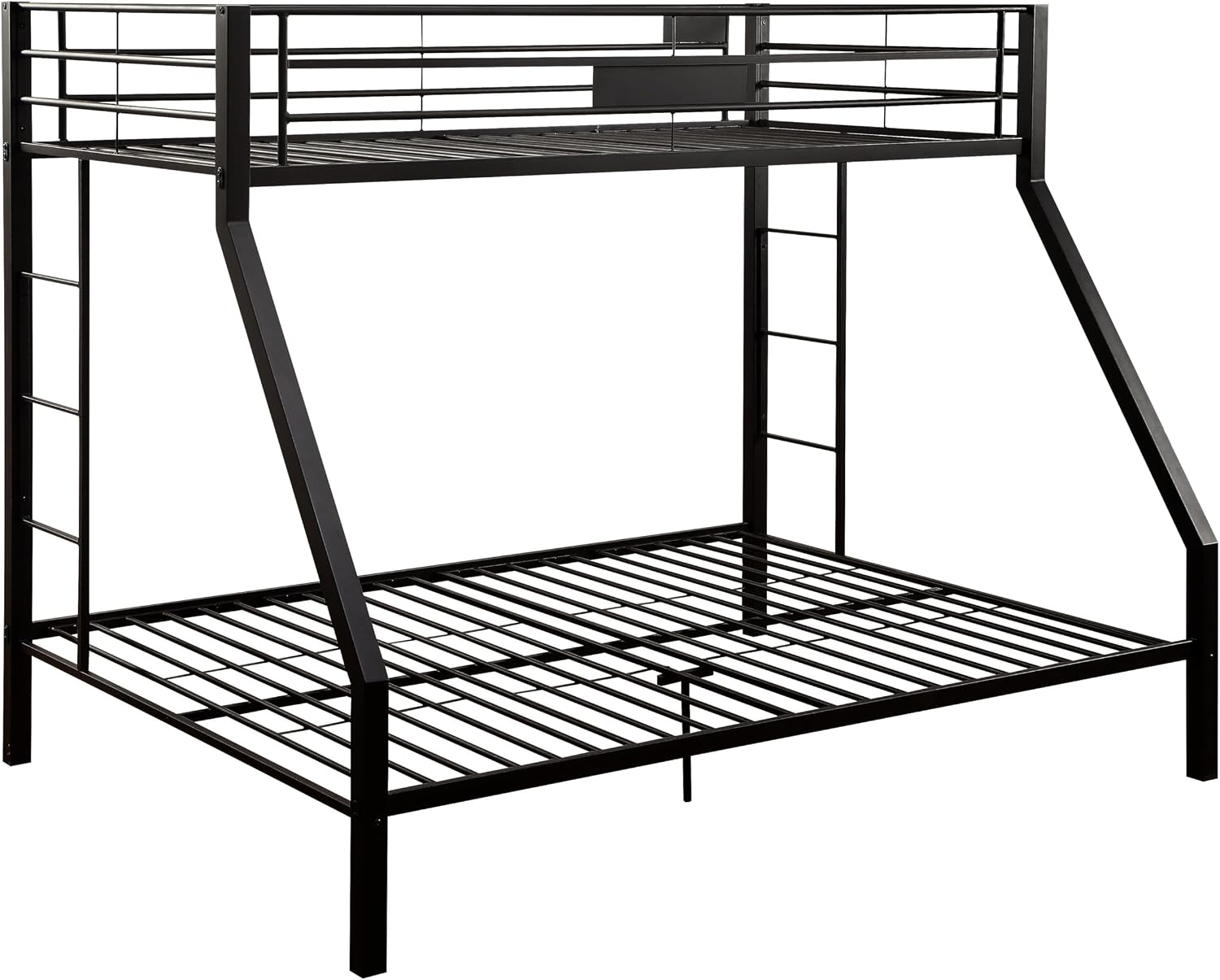Sandy Black Twin XL,Queen Bunk Bed with Built in Ladder