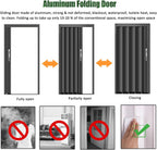HAIXHX Aluminum Folding Bifold Door, Magnetic Lock Collapsible Privacy Dividers for Bathroom Office Bedroom Kitchen, 122x210cm/48x82.7in