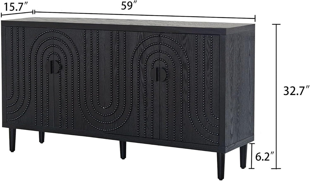 Pantry Cabinet, Modern Sideboard Cabinet, Stylish Storage Solution for Dining Living Rooms,for Kitchen Home