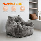 Bean Bag Chair for Adults, Oversized Memory Foam Bean Bag Chairs, Soft Corduroy Comfy Lounge Chair for Bedroom, Living Room & Reading Nook, Floor Chair Sofa