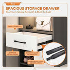 Wall Room Divider with Storage, 78.7" Tall Entryway Hall Tree Room Partition with Shoe Cabinet,Freestanding Wood Privacy Screen with Coat Rack, Bench & Glass Display(White+Left Side,80cm/31.5in)