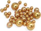 300 Floating Gold Pearls- Large Sizes- Fills 4 Gallons for Your Vases