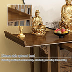 Meditation Table with Storage, Chinese Shrine Altar Table, Buddha Altar Cabinet, Decorative Home Shrine with Cabinet, for Living Room Bedroom Office(80cm/31.5in)