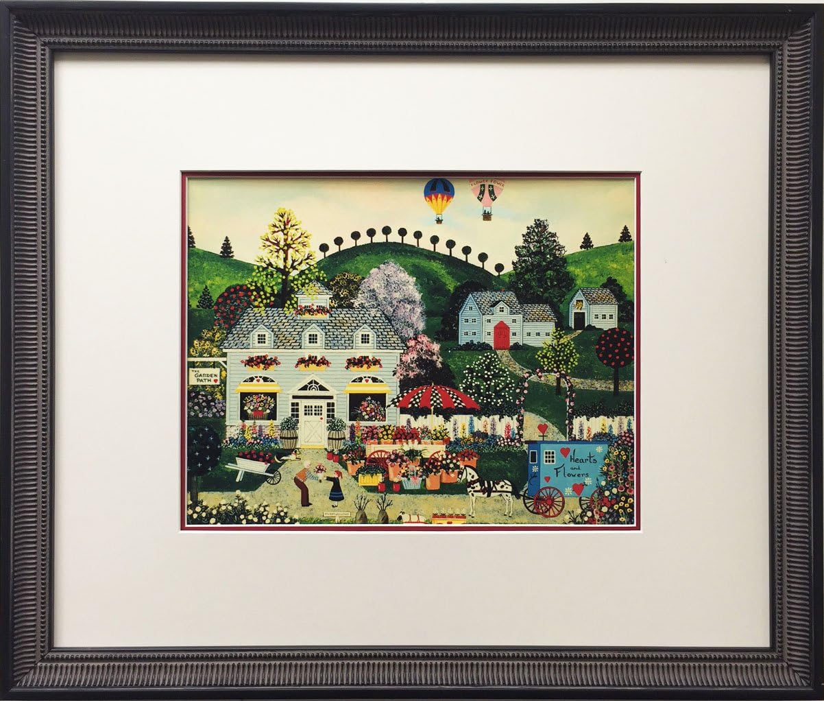 Jane Wooster Scott "A Profusion Posies Newly Custom Framed SERIGRAPH Art Americana Framed Size is Approx. 17" x 19.5" Image Size is Approx. 8.5" x 11"