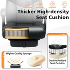 WAILOR 400lbs Office Chair with Foot Rest, Reclining Big and Tall Office Chair with Lumbar Support Spring Cushion, High Back PU Leather Computer Chair,Comfy Desk Chair for Home Office