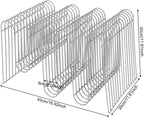 Modern Side Table M-Shaped Side Table Iron Linear End Table for Books, Magazines, Newspapers, 55.12 lbs Load, 16.92 * 11.81 * 11.81in, Silver