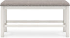 Signature Design by Ashley Robbinsdale 49" Counter Height Dining Bench, Antique White