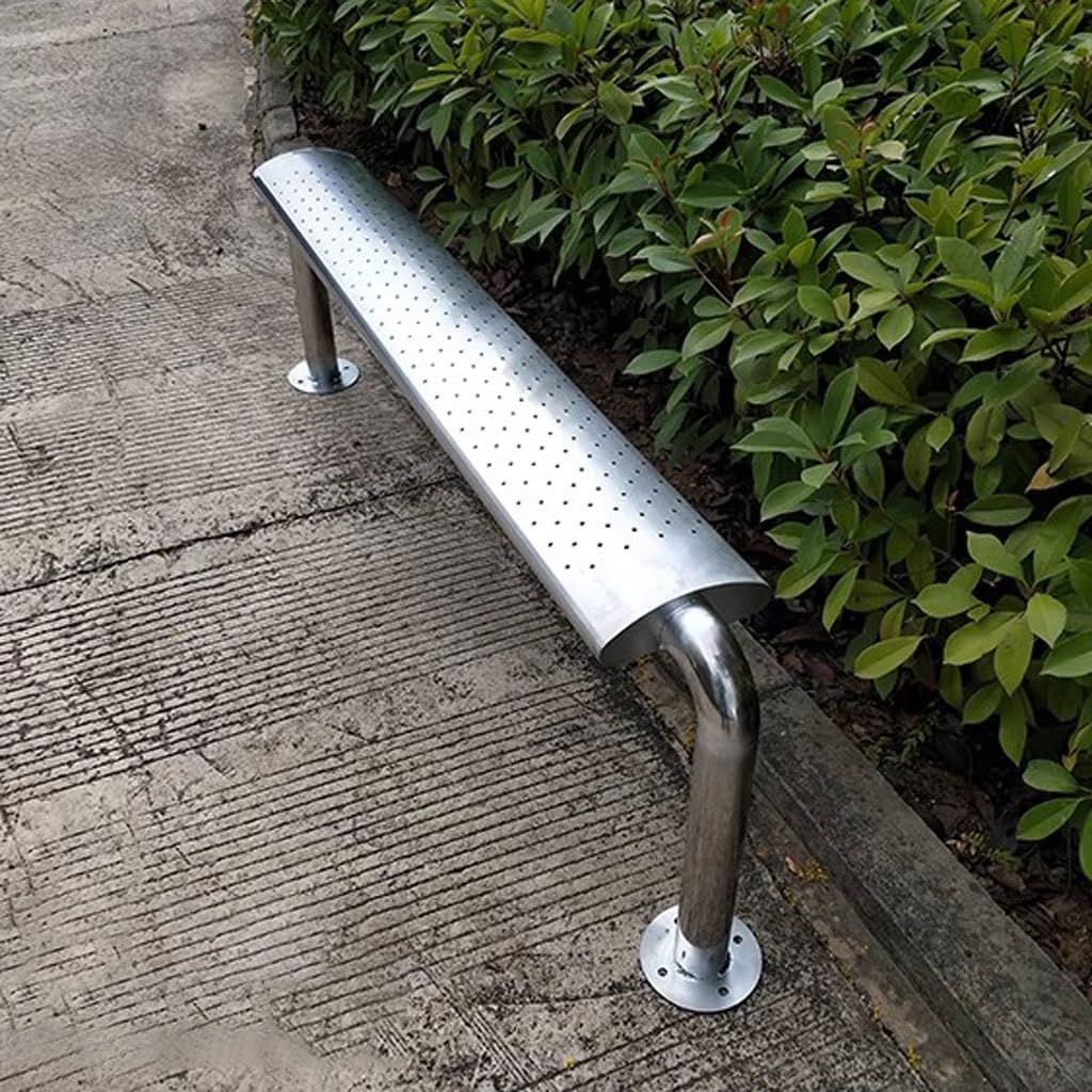 Patio Benches for Outdoors Stainless Steel Bench Park Chair Outdoor Rest Simple Waiting Bus Garden Benches for Outdoors