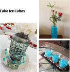 300 Pcs Acrylic Ice Rocks Crystals Gems, Bulk Fake Crystals, Plastic Diamonds for Vase Filler Wedding Decoration Table Scatter Party Arts Crafts Display (Light Blue)