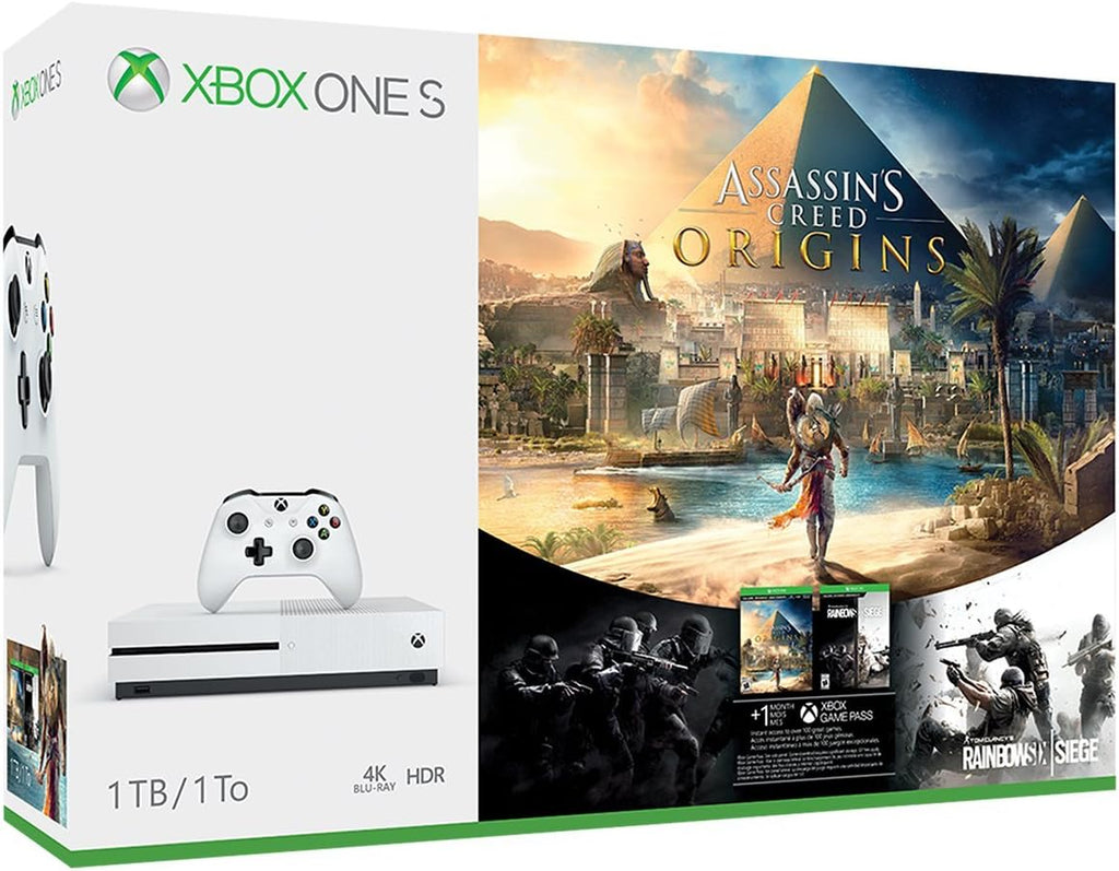 Xbox One S 1TB Console - Assassin's Creed Origins Bonus Bundle [Discontinued] (Renewed)