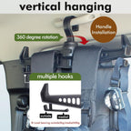 Heavy Duty Hanger for Tactical Gear Vest W/ 360°Rotatable Hook | Multipurpose Standard Plastic Hangers for Body Armor,Police,Military Gear,Scuba Diving, Survival Equipment (2-Pack)